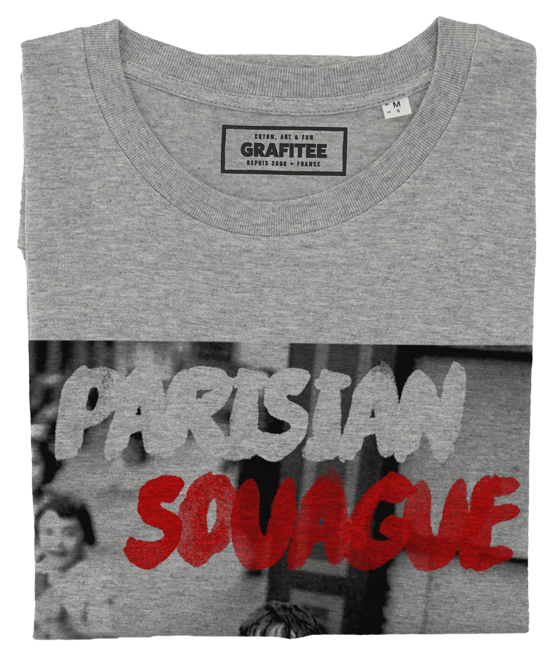 T-shirt Parisian Souague gris chiné plié