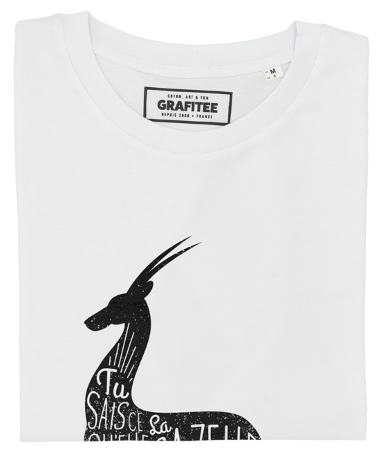 T-shirt Femme Gazelle blanc plié