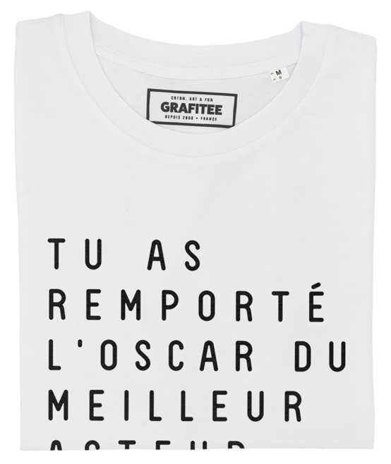 T-shirt Femme Baratineur blanc plié