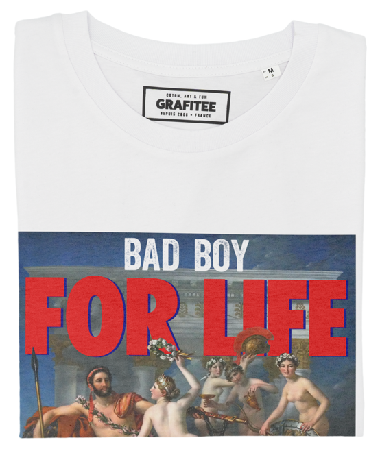 T-shirt Bad Boy For Life blanc plié