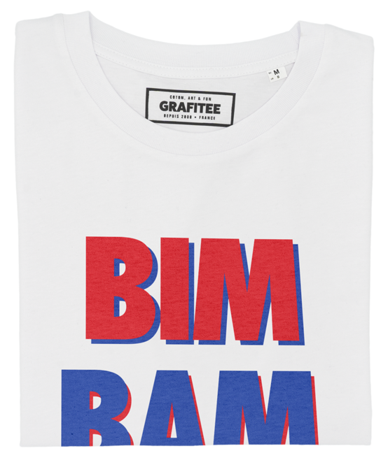 T-shirt Bim Bam Boom blanc plié