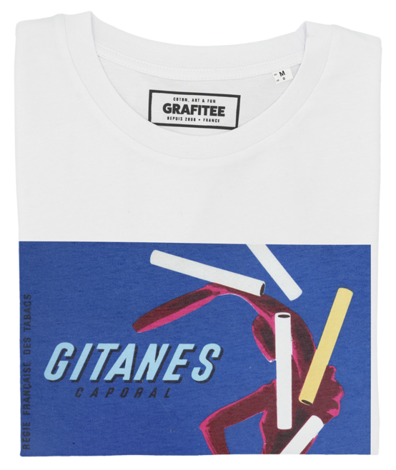 T-shirt Cigarettes Gitanes blanc plié
