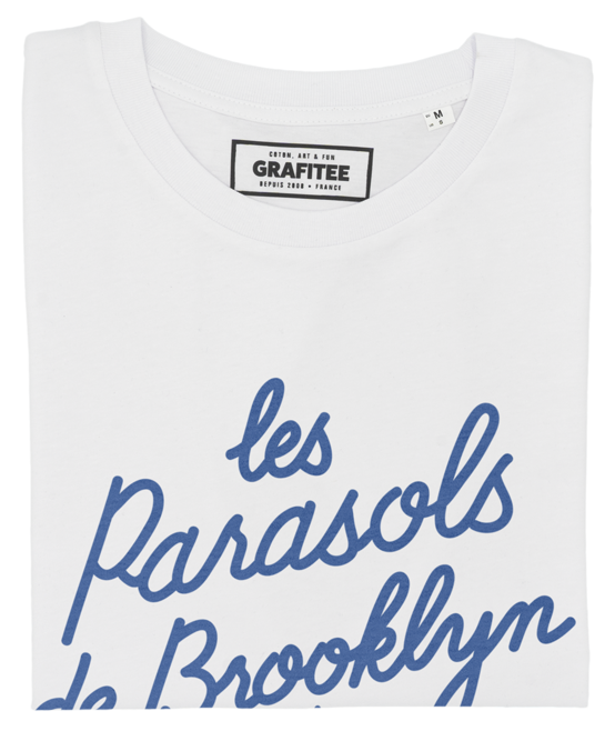 T-shirt Les Parasols de Brooklyn blanc plié