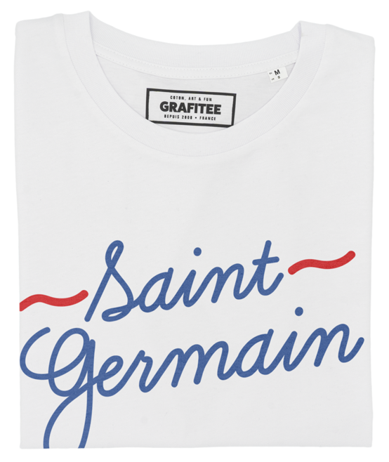 T-shirt Saint Germain blanc plié