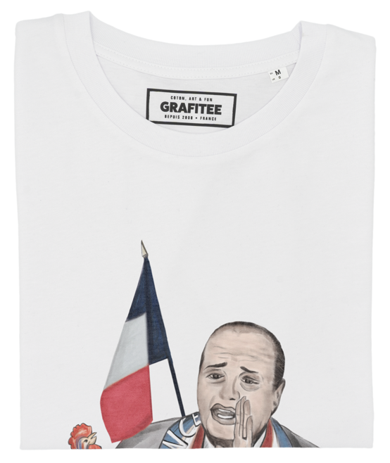 T-shirt Chirac Allez Les Petits blanc plié