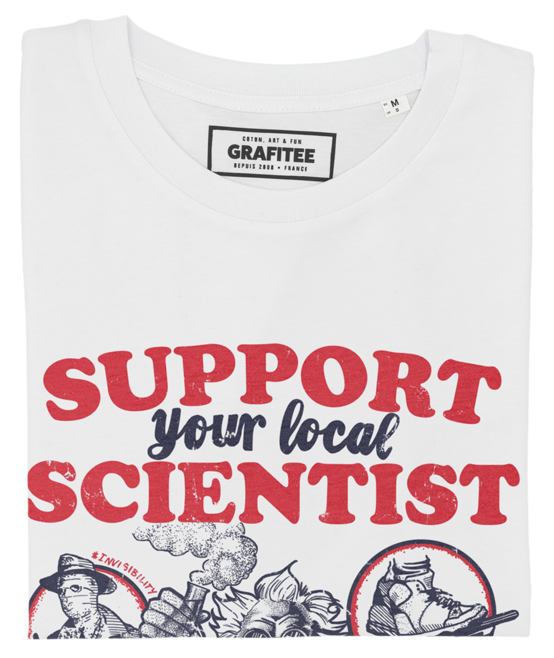 T-shirt Support Science blanc plié