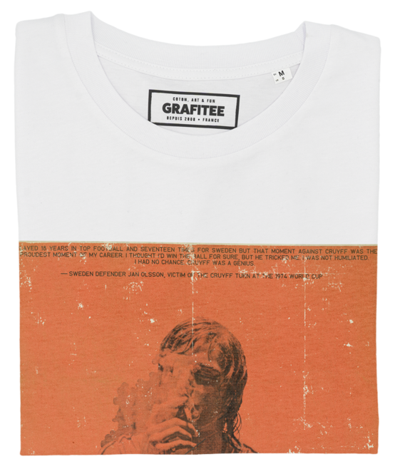 T-shirt Cruyff Oranje blanc plié