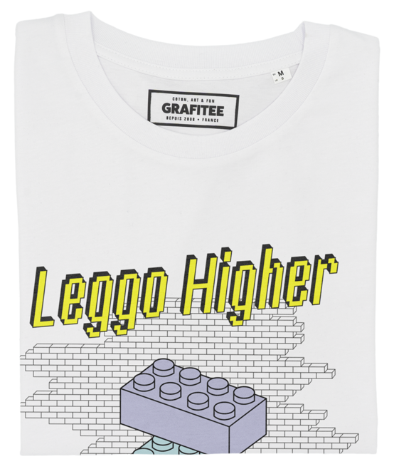 T-shirt Leggo Higher blanc plié