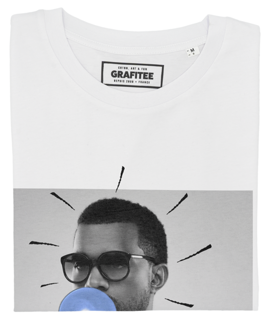T-shirt Kanye West blanc plié
