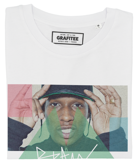 T-shirt A$AP Rocky blanc plié