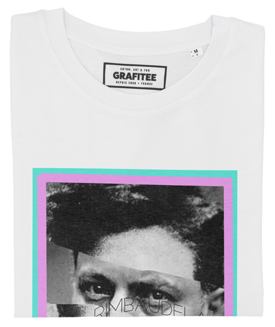 T-shirt Rimbaud x Baudelaire blanc plié