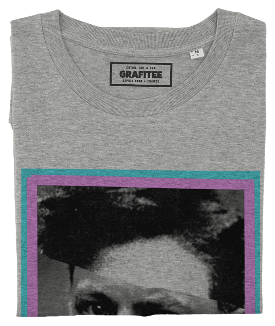 T-shirt Rimbaud x Baudelaire gris chiné plié