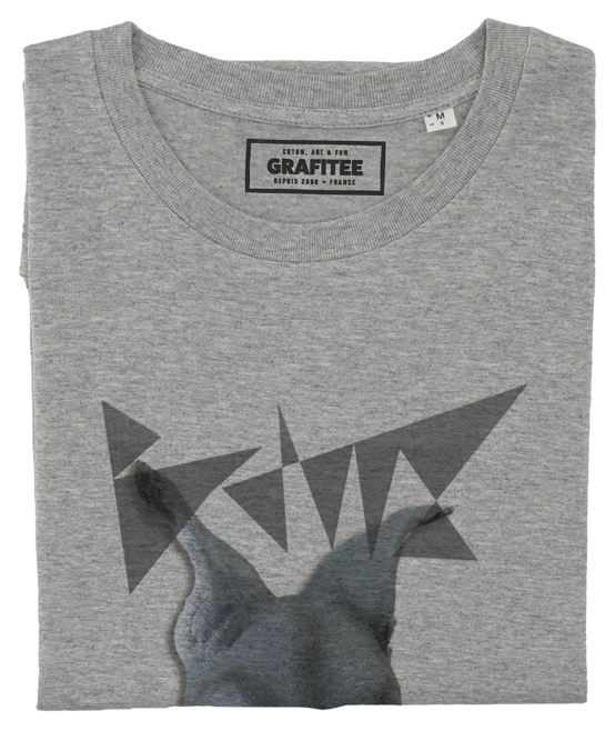 T-shirt Lapin Fou gris chiné plié