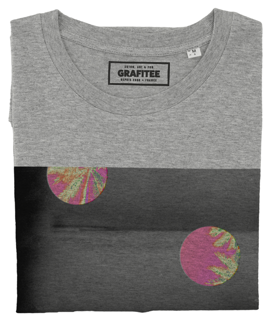 T-shirt Biarritz Beach gris chiné plié