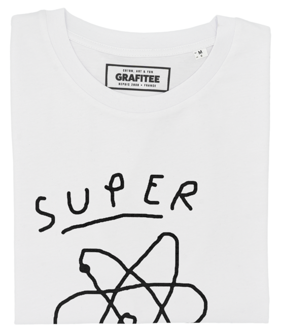 T-shirt Super Electron blanc plié