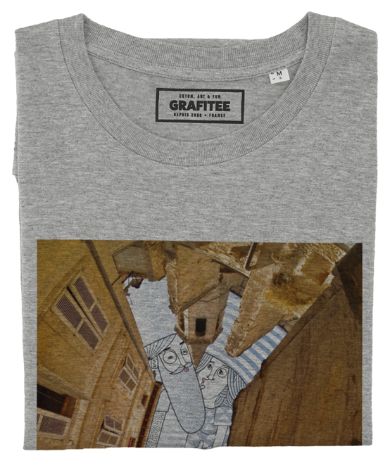 T-shirt Ciel d'Avignon gris chiné plié