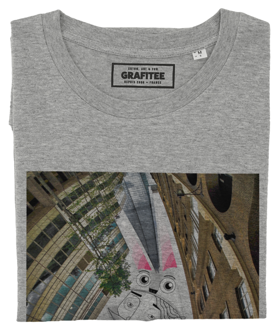 T-shirt Lapin de Londres gris chiné plié