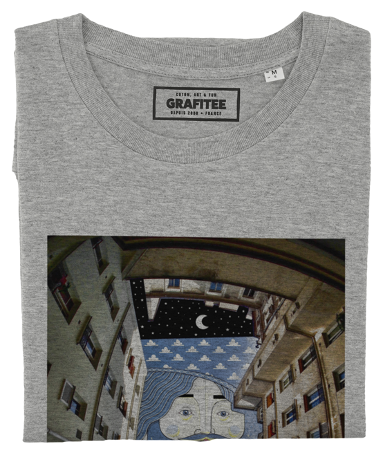 T-shirt Paris Ville Solaire gris chiné plié