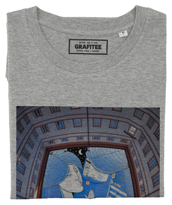 T-shirt Couple de Salzburg gris chiné plié
