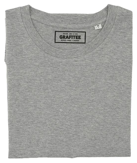 T-shirt Homme Gris Chiné gris chiné plié