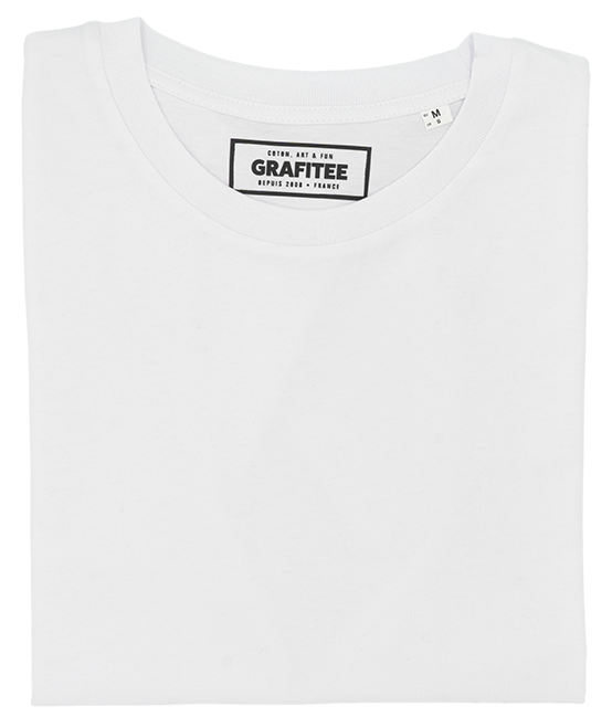T-shirt Uni Blanc blanc plié