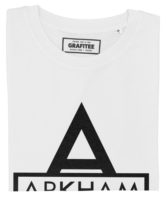 T-shirt Logo Arkham City blanc plié
