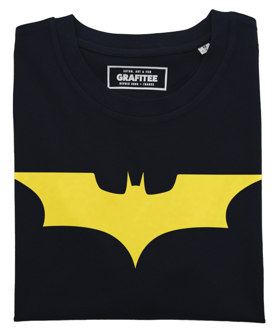 T-shirt Logo Batman noir plié