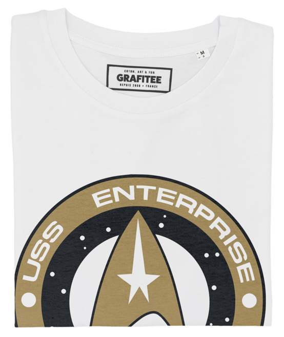 T-shirt Logo Officier Starfleet blanc plié
