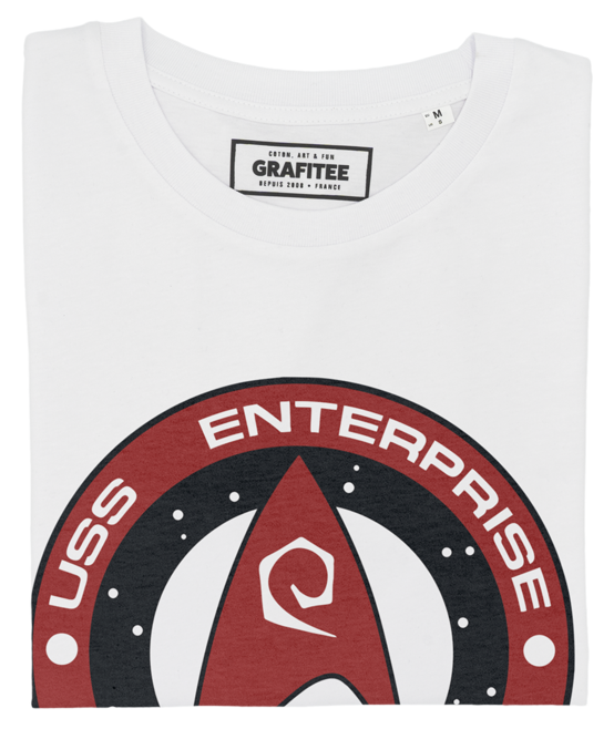 T-shirt Logo Ingénieur Starfleet blanc plié