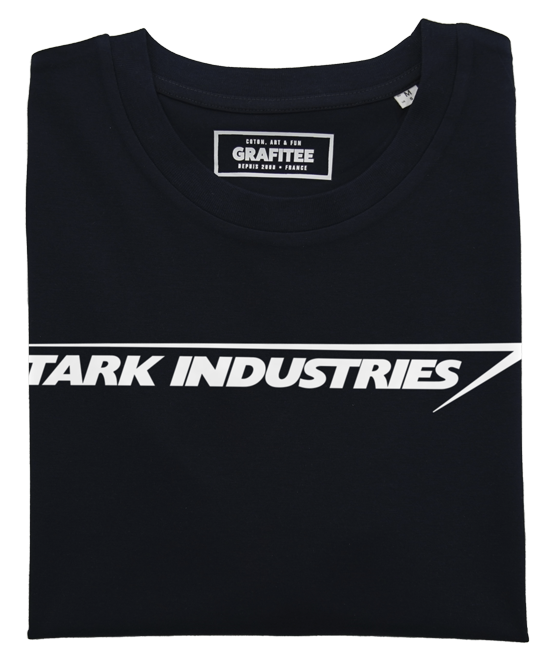 T-shirt Logo Stark Industries noir plié
