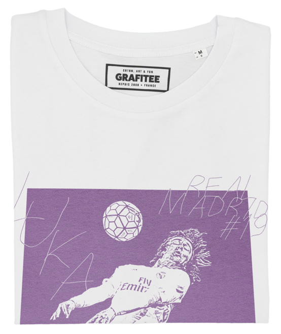 T-shirt Luka Modric blanc plié