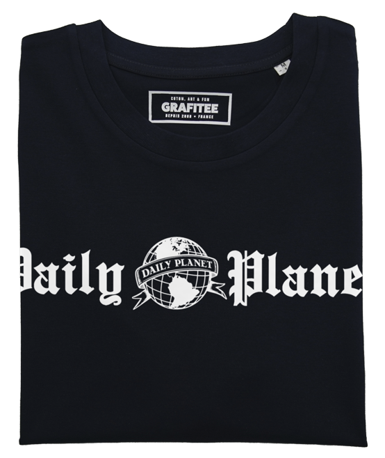T-shirt The Daily Planet noir plié