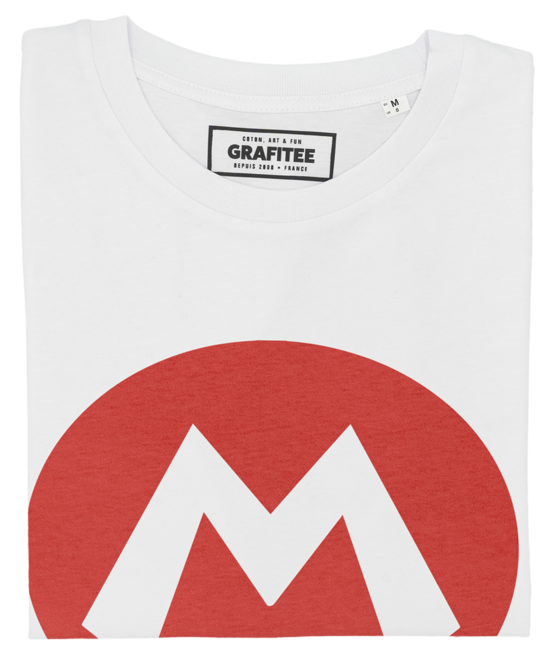 T-shirt Logo Mario blanc plié