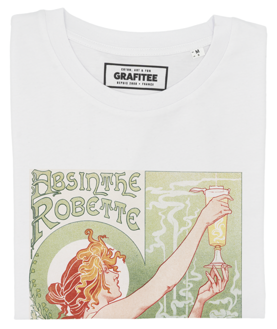 T-shirt Absinthe Robette blanc plié