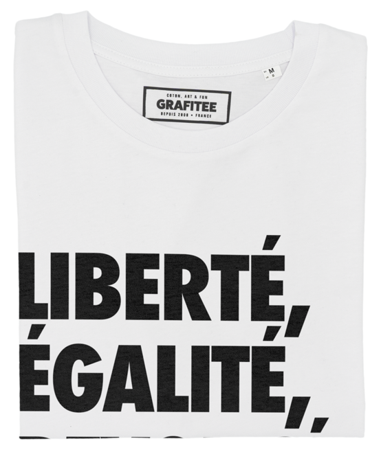 T-shirt Liberté, Égalité, Beyoncé blanc plié