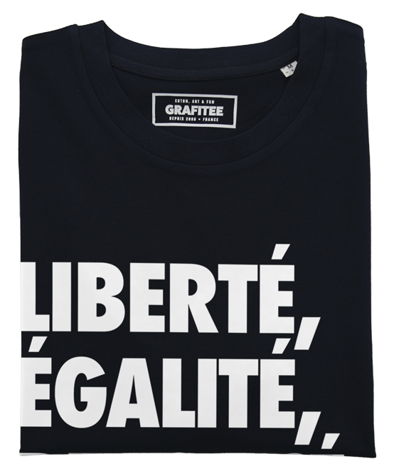T-shirt Liberté, Égalité, Beyoncé noir plié