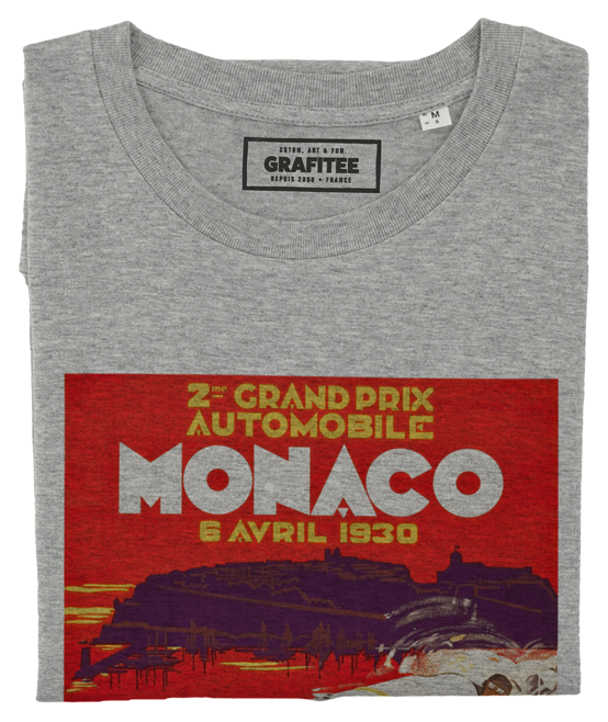 T-shirt Monaco GP 1930 gris chiné plié