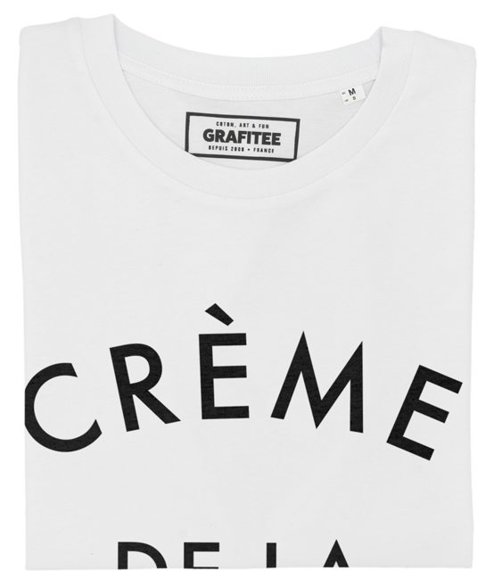T-shirt Crème de la Crème blanc plié