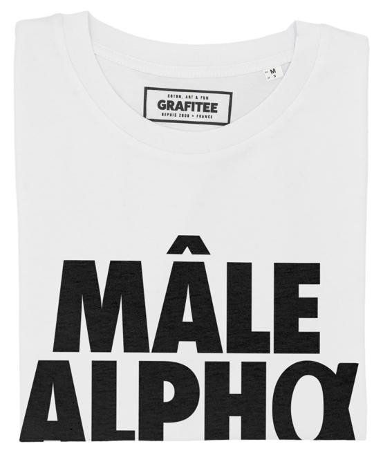 T-shirt Mâle Alpha blanc plié