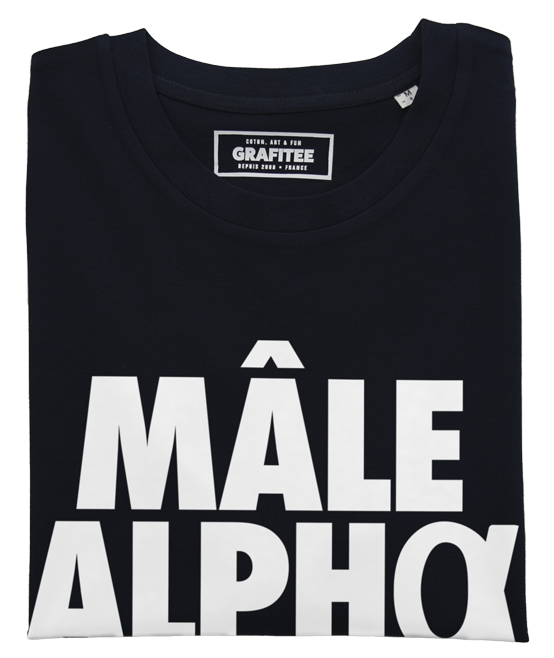 T-shirt Mâle Alpha noir plié