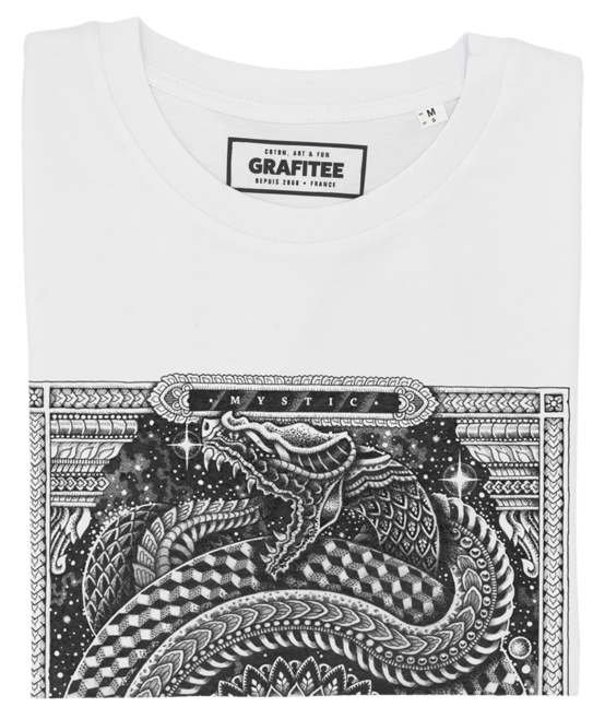 T-shirt Infinity Snake blanc plié