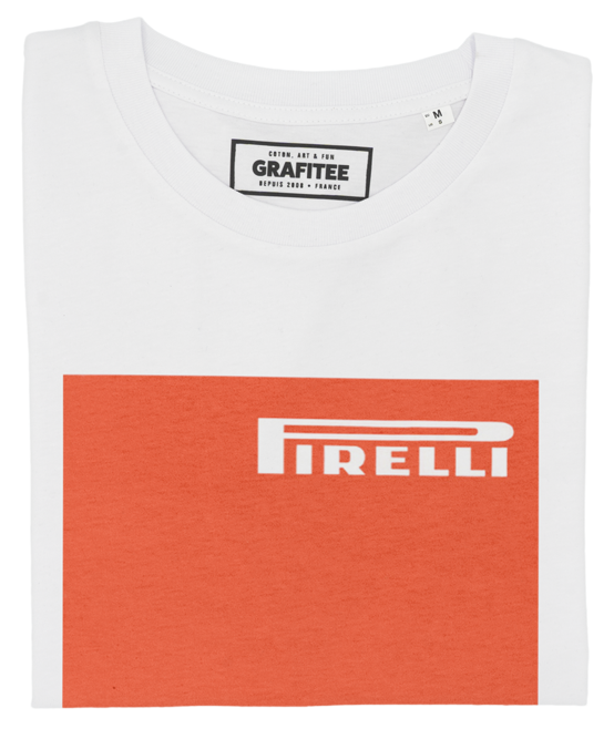 T-shirt Pirelli blanc plié