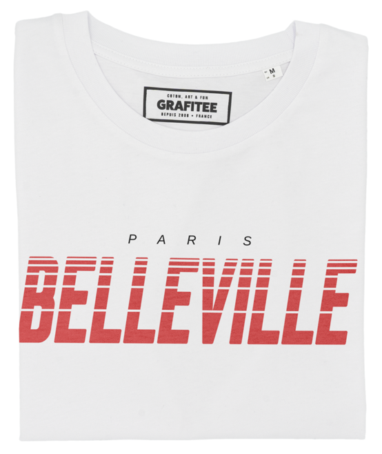 T-shirt Belleville blanc plié