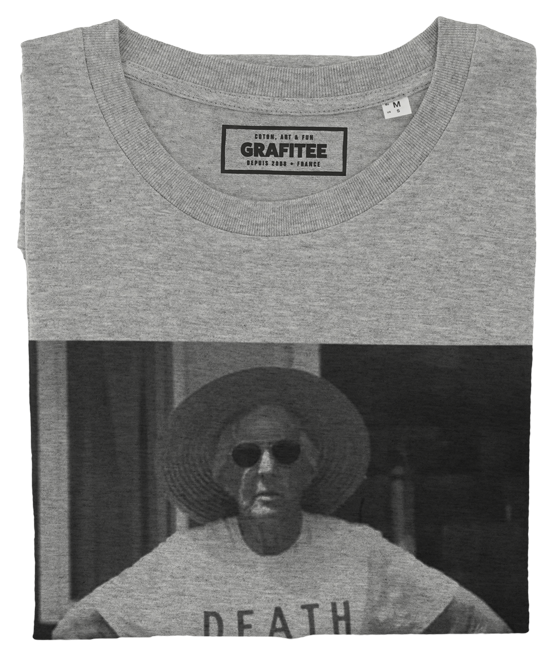 T-shirt Death To Hipsters Granny gris chiné plié