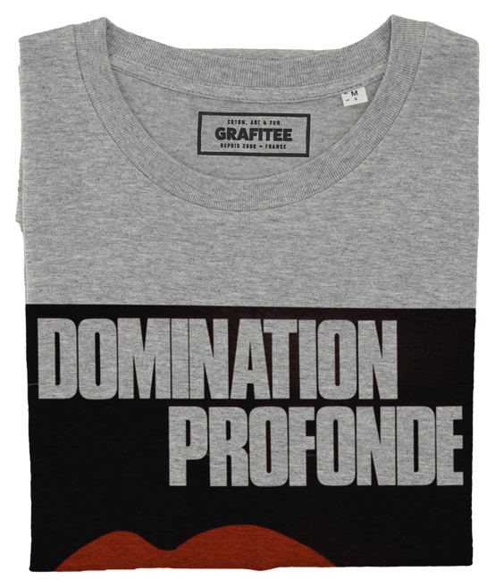 T-shirt Domination Profonde gris chiné plié