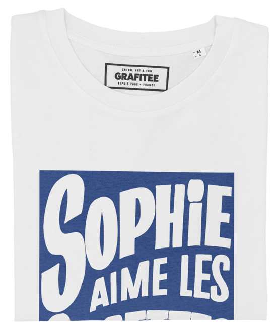 T-shirt Sophie Aime Les Sucettes blanc plié