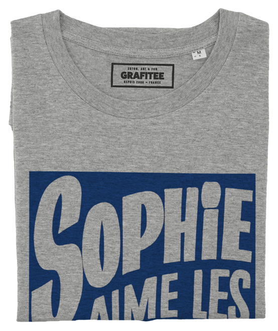 T-shirt Sophie Aime Les Sucettes gris chiné plié