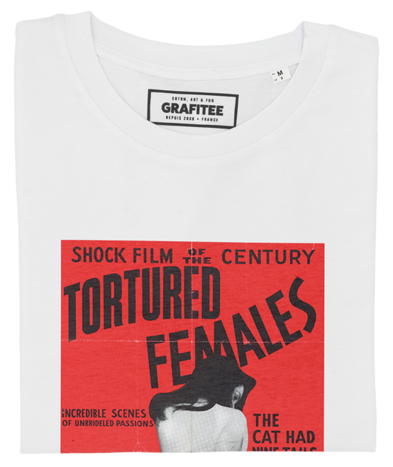 T-shirt Tortured Females blanc plié