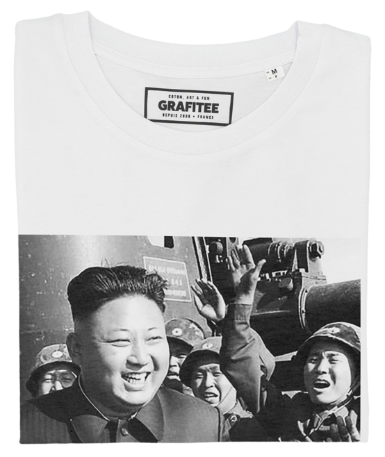 T-shirt Kim Jong-Un Armée blanc plié