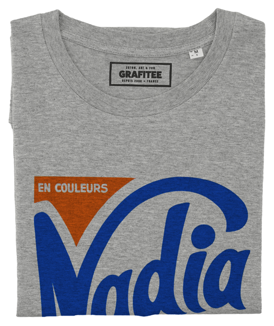 T-shirt Nadia La Jouisseuse gris chiné plié